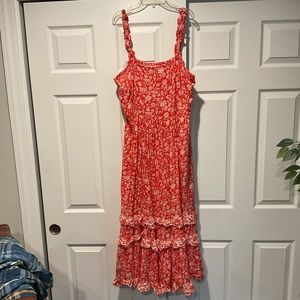Universal Thread Red Floral Maxi Dress